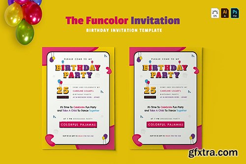 Funcolor | Birthday Invitation
