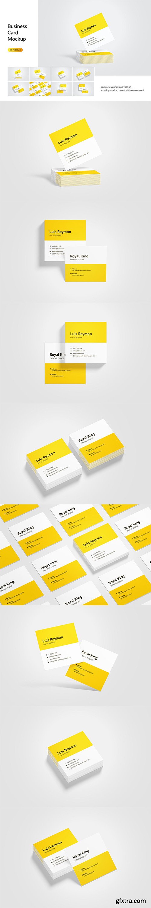 Square Business Card Mockup