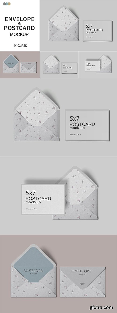Envelope & Postcard Mockups Envelope & Postcard Mockups