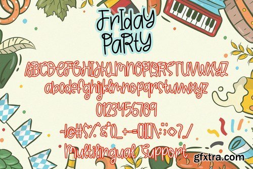 Friday Party - Quirky Handwritten