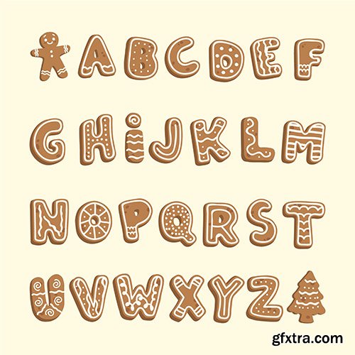 Gingerbread christmas alphabet Gingerbread christmas alphabet