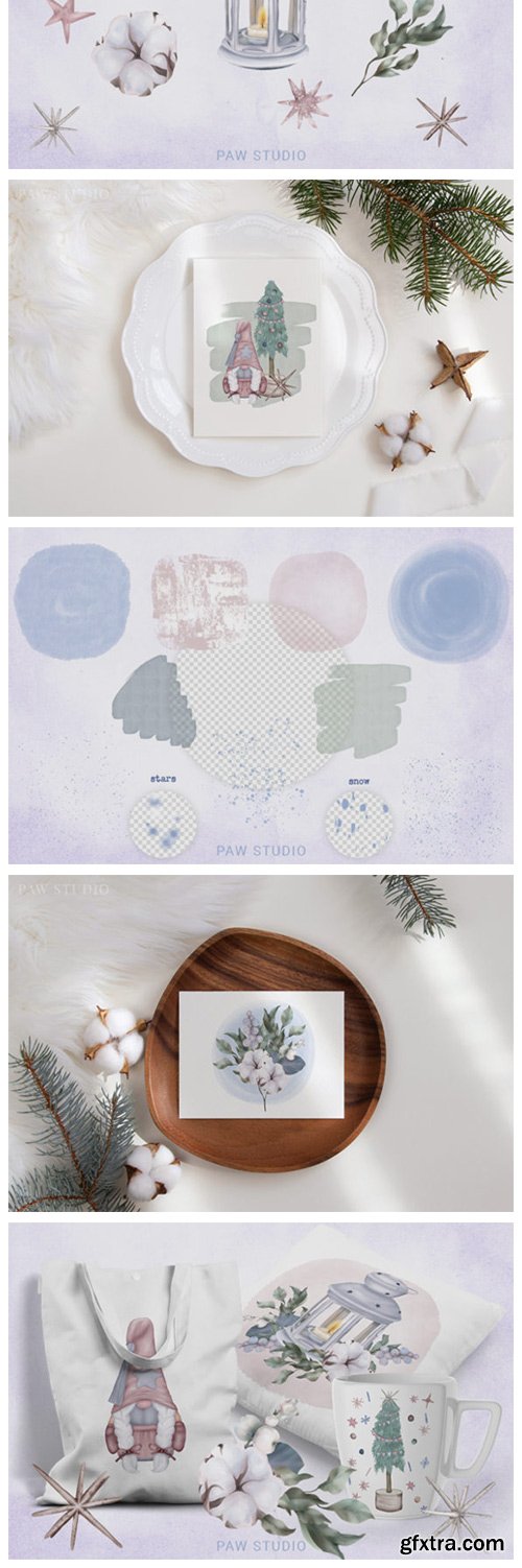 Christmas Gnome Family Tree Lantern Star 6176042