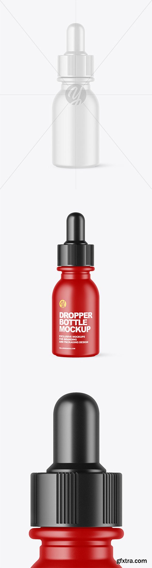 Matte Dropper Bottle Mockup 65345
