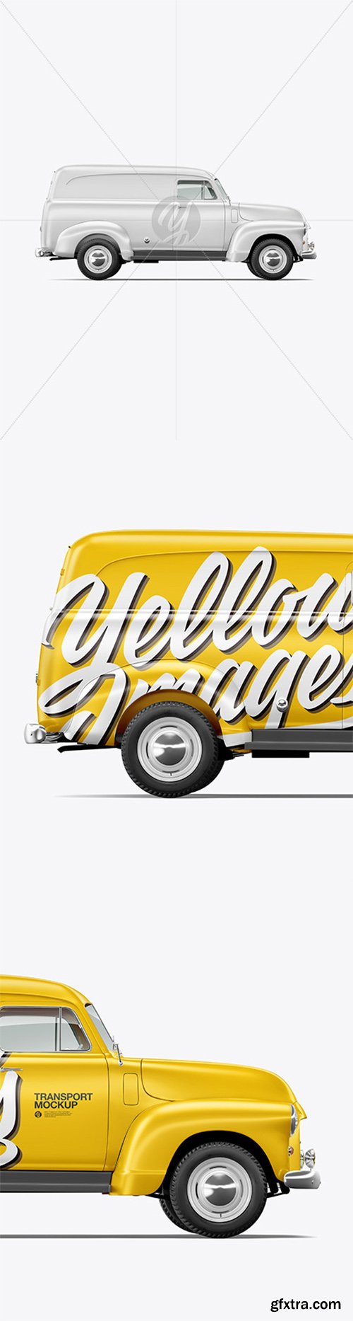 Retro Van Mockup - Side View 66423