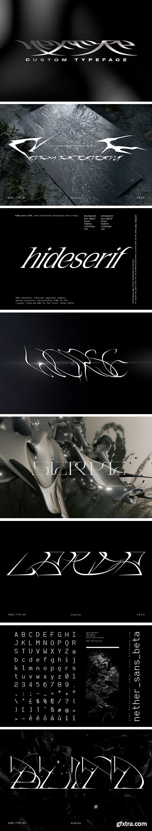 HIDE Font Collection