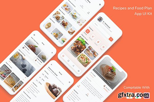 Recipes and Food Plan App UI Kit Recipes and Food Plan App UI Kit