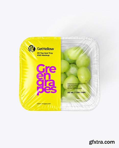 Clear Plastic Tray with Green Grapes Mockup Mockup 68893