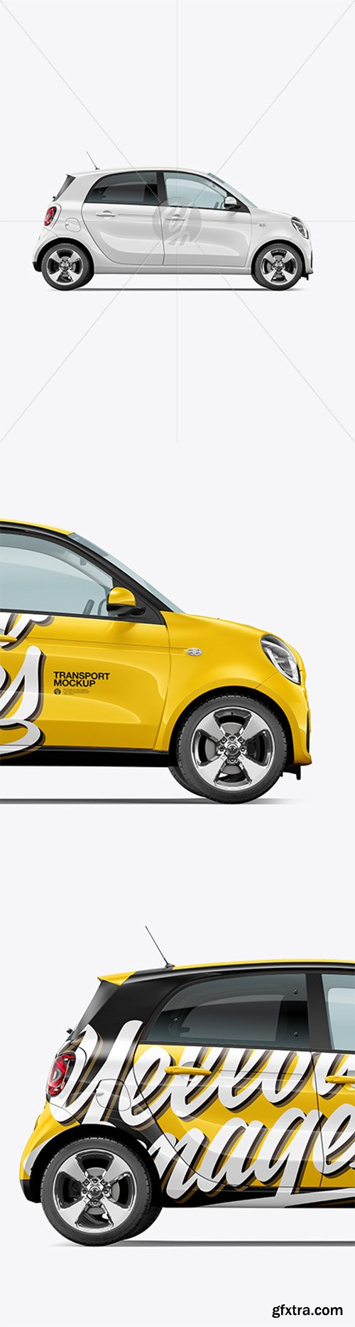 Hatchback Mockup - Side View 67287 Hatchback Mockup - Side View 67287