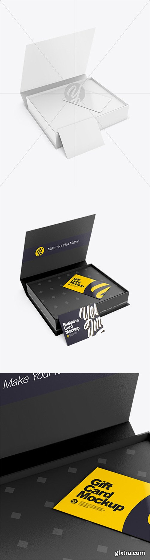 Business Cards in a Box Mockup - Half Side View 67785