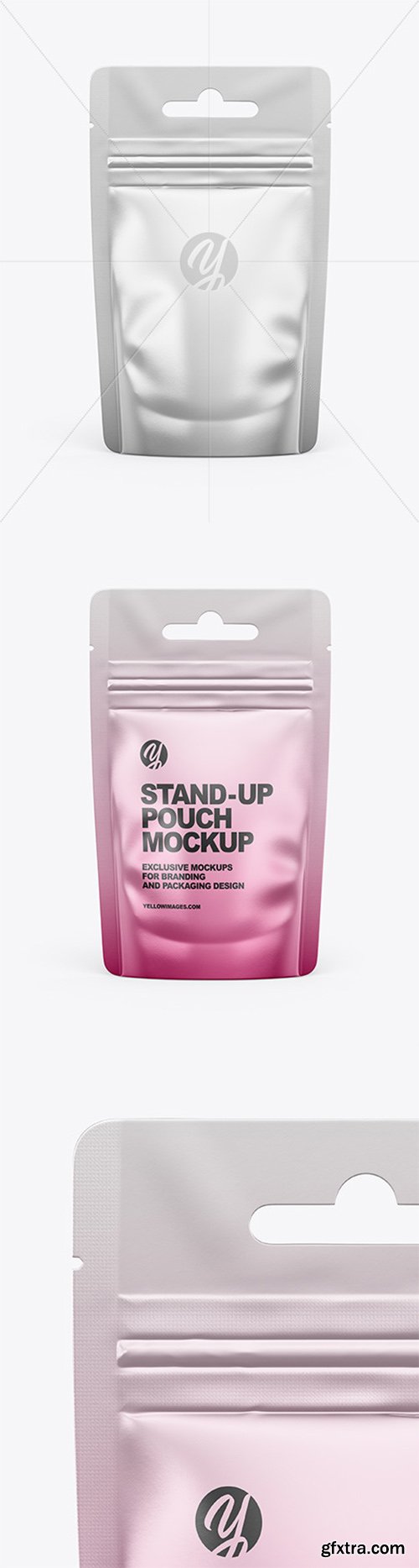 Metallic Stand-Up Pouch Mockup 66540 Metallic Stand-Up Pouch Mockup 66540