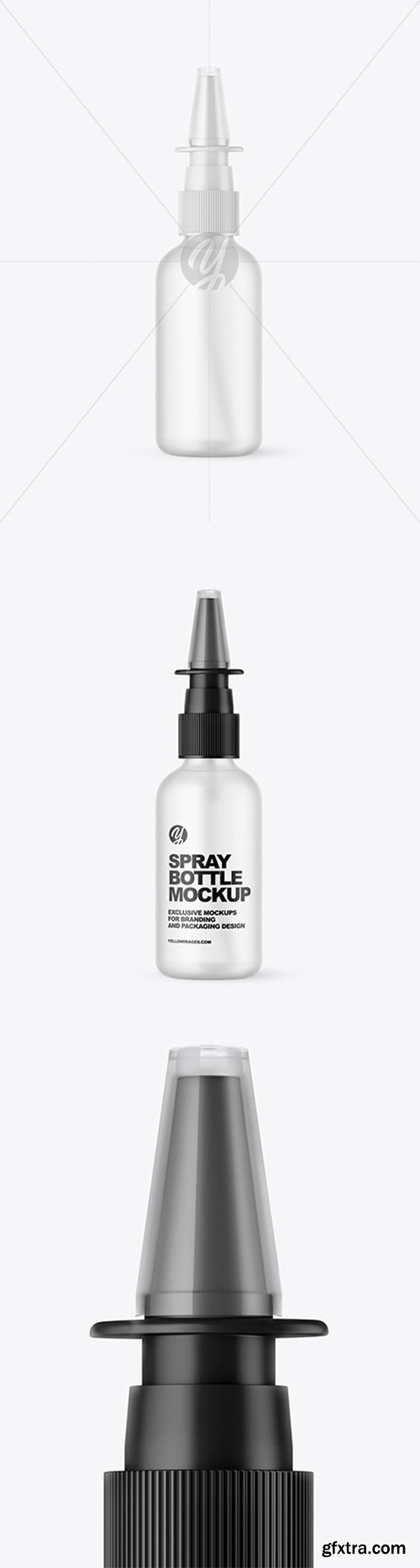 Frosted Glass Nasal Spray Bottle Mockup 66528 Frosted Glass Nasal Spray Bottle Mockup 66528