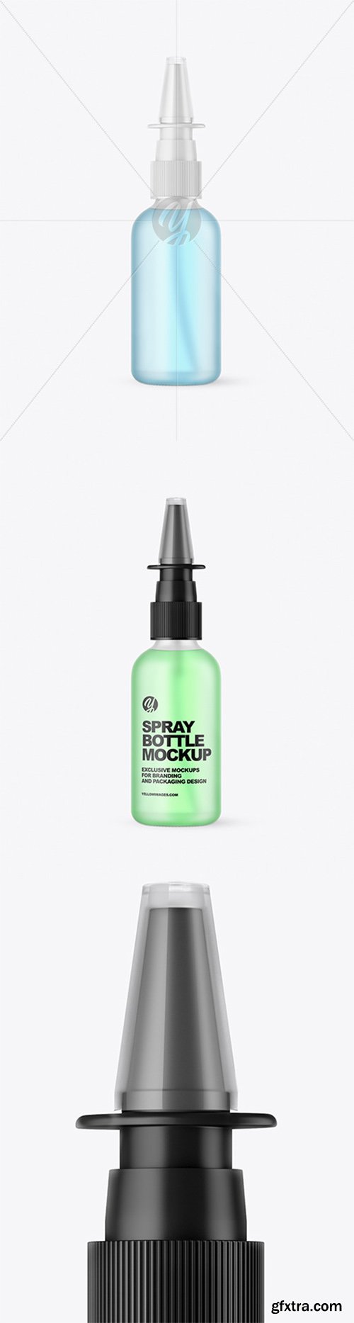 Frosted Glass Nasal Spray Bottle Mockup 66532 Frosted Glass Nasal Spray Bottle Mockup 66532