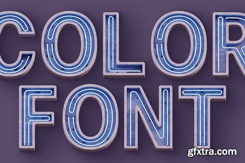 Concrete Neon - Color SVG Font
