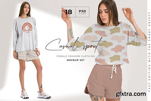CreativeMarket - Casual Sport Clothes Mockup Set 5383783