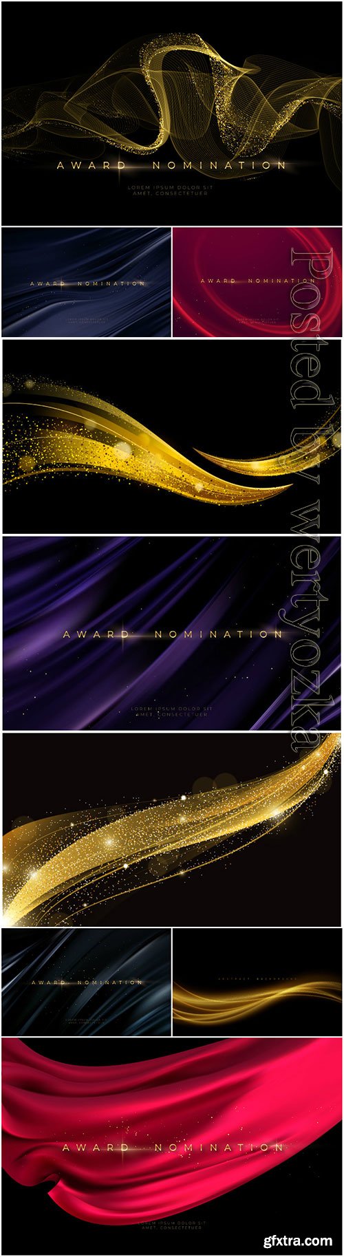Awards ceremony luxurious black vector background