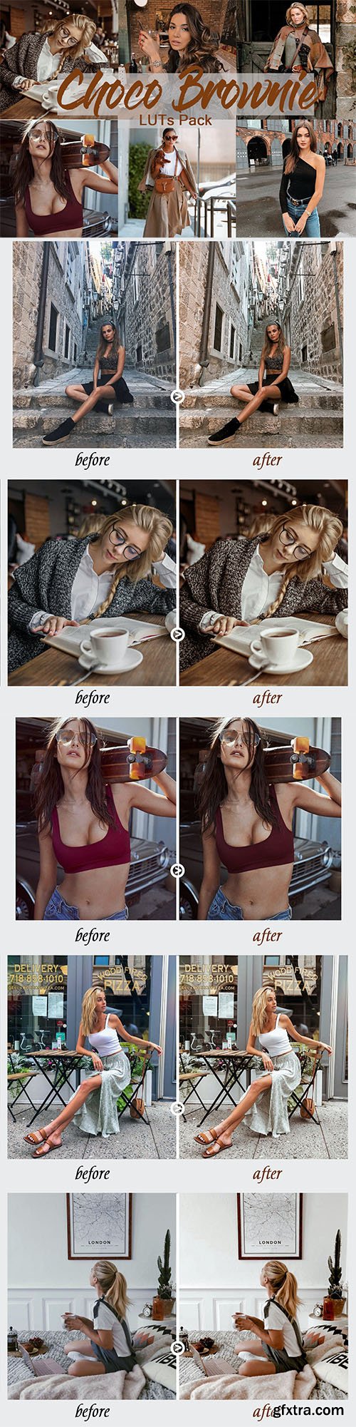 Choco Brownie - LUTs Pack for Color Grading Choco Brownie - LUTs Pack for Color Grading