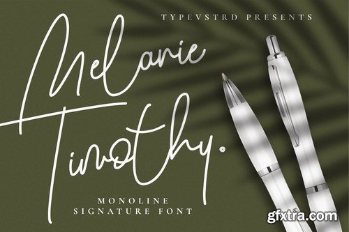 Melanie Timothy Monoline Signature Font