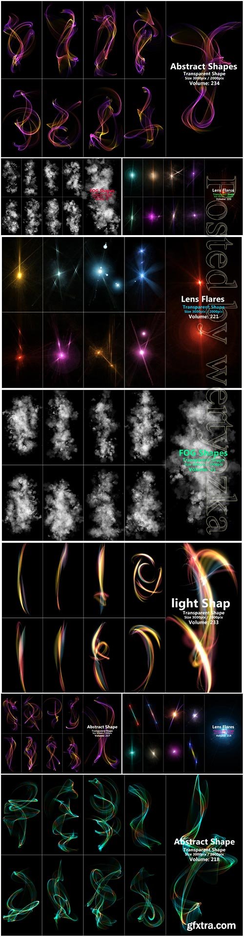 Realistic light effects, background fo smoke psd