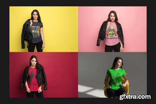 CreativeMarket - T-Shirt Mock-Up Set 3791241