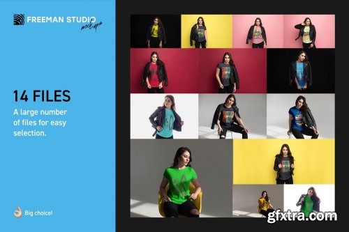 CreativeMarket - T-Shirt Mock-Up Set 3791241