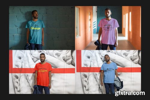CreativeMarket - T-Shirt Mock-Up Set 3809721