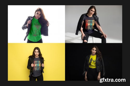 CreativeMarket - T-Shirt Mock-Up Set 3791241