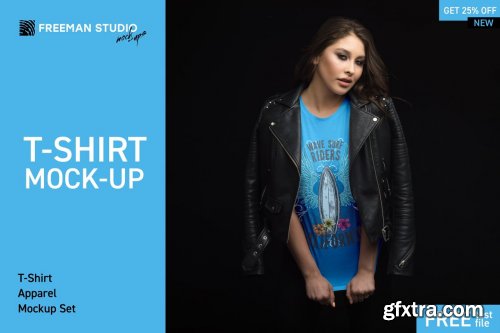 CreativeMarket - T-Shirt Mock-Up Set 3791241