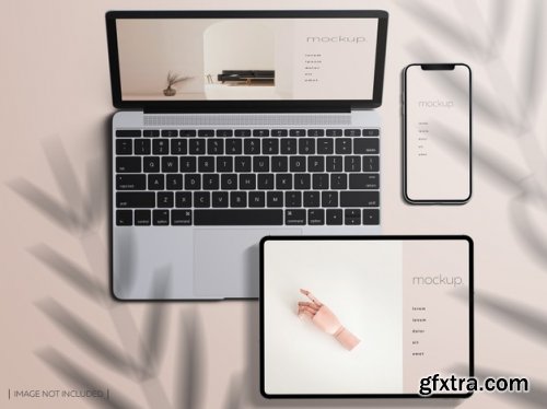 Isometric responsive devices screen mockup