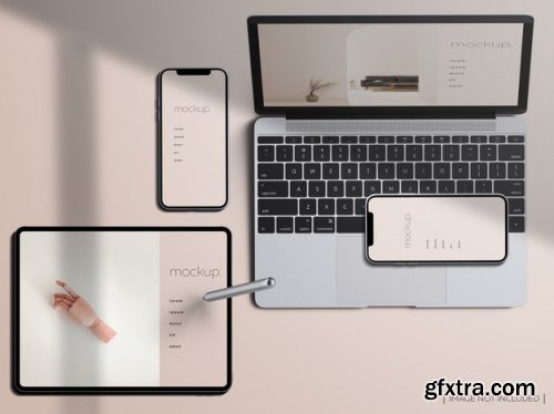 Isometric responsive devices screen mockup