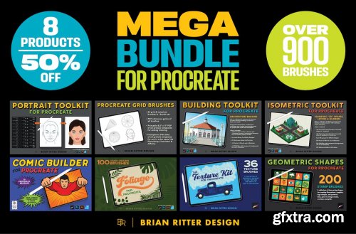 CreativeMarket - Mega Bundle for Procreate 5467662
