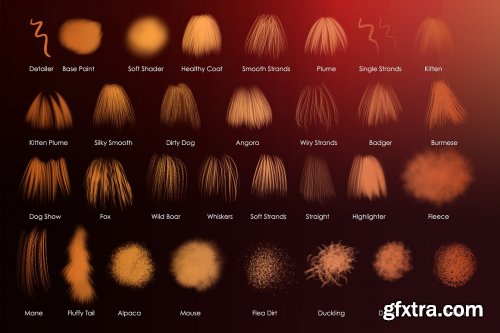 CreativeMarket - Animal Fur Procreate Brushes 5476074