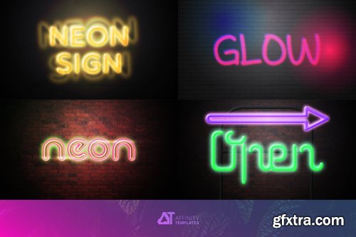 CreativeMarket - Neon Text Effect Affinity Designer 4983521