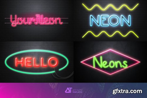 CreativeMarket - Neon Text Effect Affinity Designer 4983521