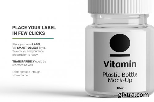 CreativeMarket - Vitamins Bottle Mockup 5263320