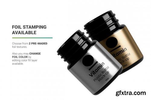 CreativeMarket - Vitamins Bottle Mockup 5263320