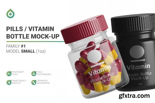 CreativeMarket - Vitamins Bottle Mockup 5263320