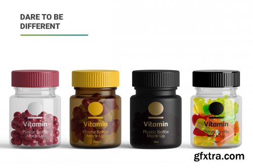 CreativeMarket - Vitamins Bottle Mockup 5263320
