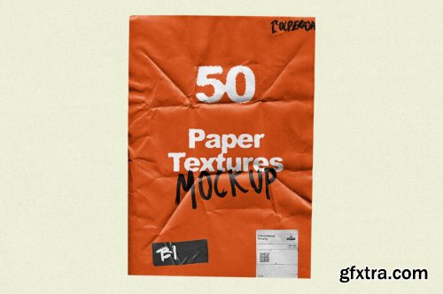 CreativeMarket - Wrinkle Paper Mockup Vintage 5399468