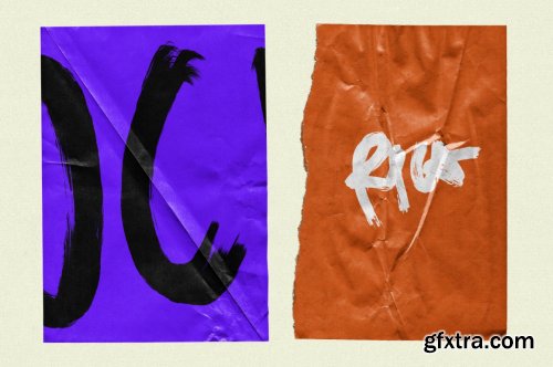 CreativeMarket - Wrinkle Paper Mockup Vintage 5399468