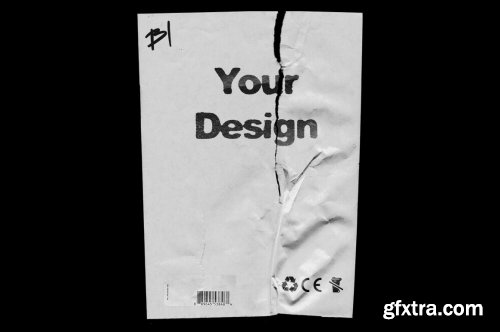 CreativeMarket - Wrinkle Paper Mockup Vintage 5399468