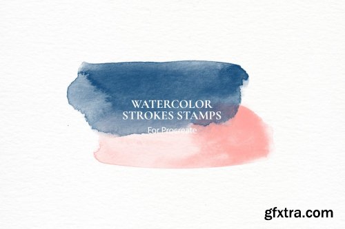 CreativeMarket - 457 Watercolor Stamps for Procreate 4946435