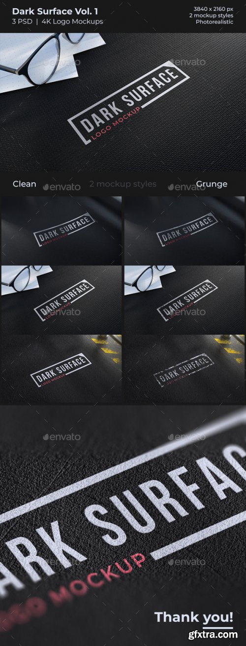 GraphicRiver - Dark Surface Logo Mockup Vol 1 28496331