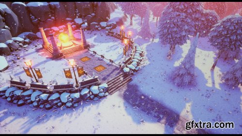Stylized Snowy Landscape