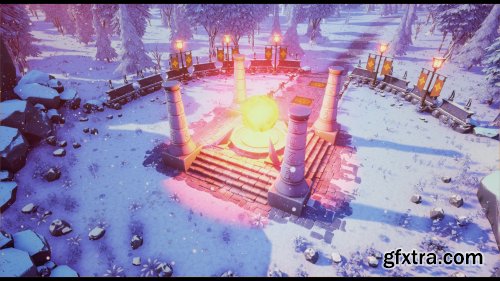 Stylized Snowy Landscape