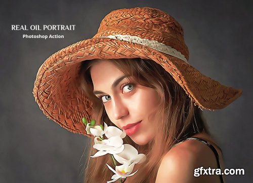 CreativeMarket - Real Oil Portrait Photoshop Action 5080830