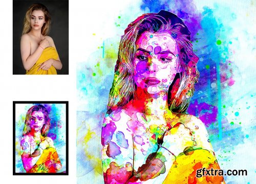 CreativeMarket - Abstract Colorful Art PS Action 5188807