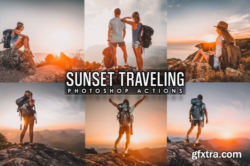 Sunset Traveling Photoshop Actions