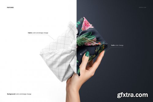 CreativeMarket - Furoshiki Fabric Wrap 2 Mockup Set 5324316