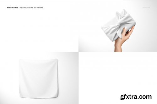 CreativeMarket - Furoshiki Fabric Wrap 2 Mockup Set 5324316
