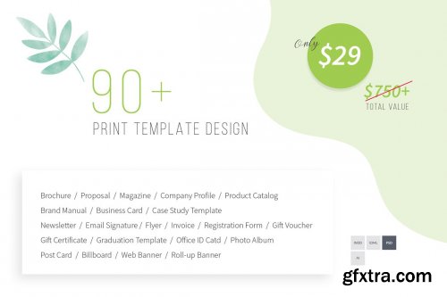 CreativeMarket - 90+ Print Templates Mega Bundle 5193706